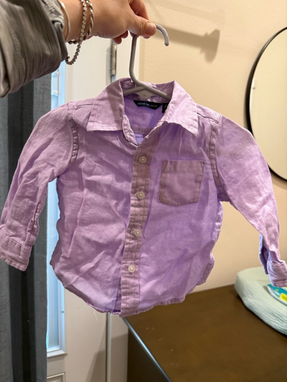 Janie and Jack Lavender Button-Down Shirt
